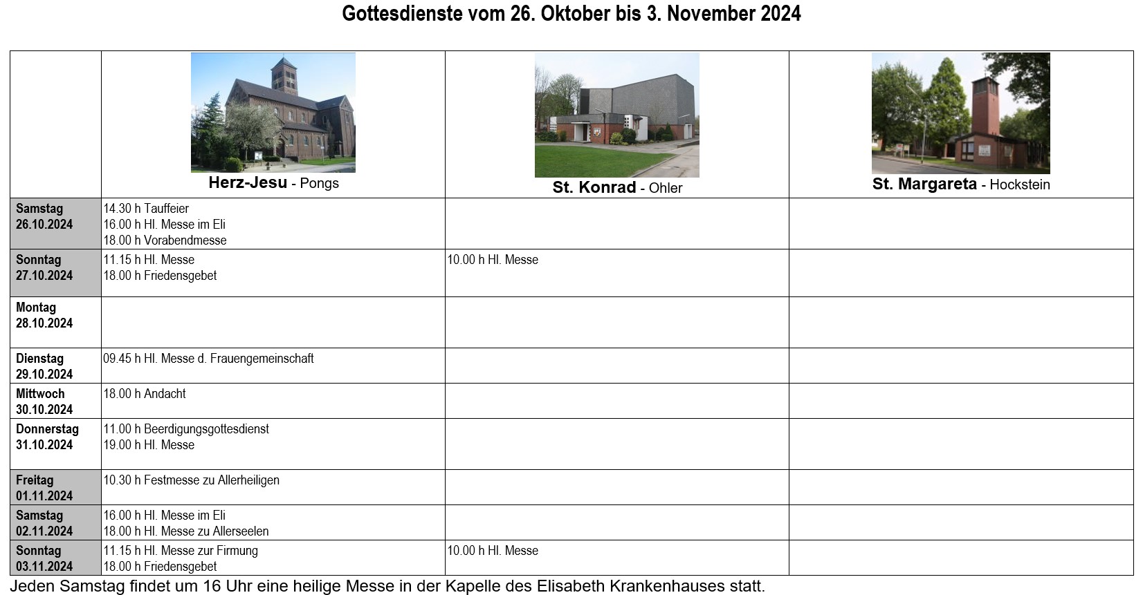 Gottesdienstordnung 26-10-03-11-2024