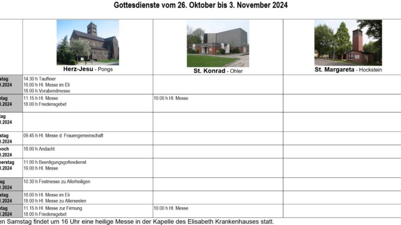 Gottesdienstordnung 26-10-03-11-2024