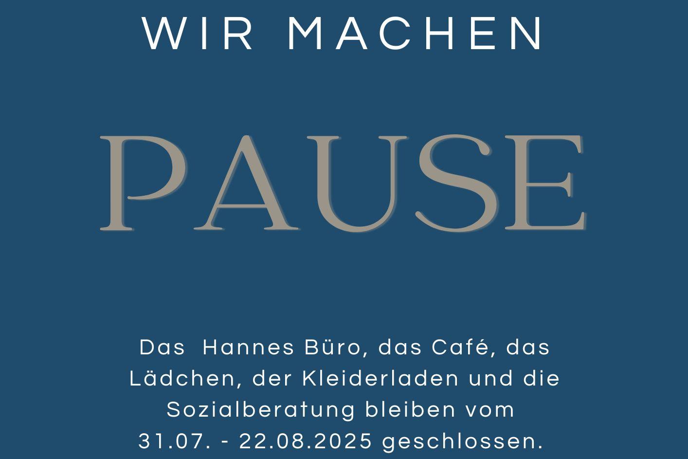 Schließzeit Sommer 2025