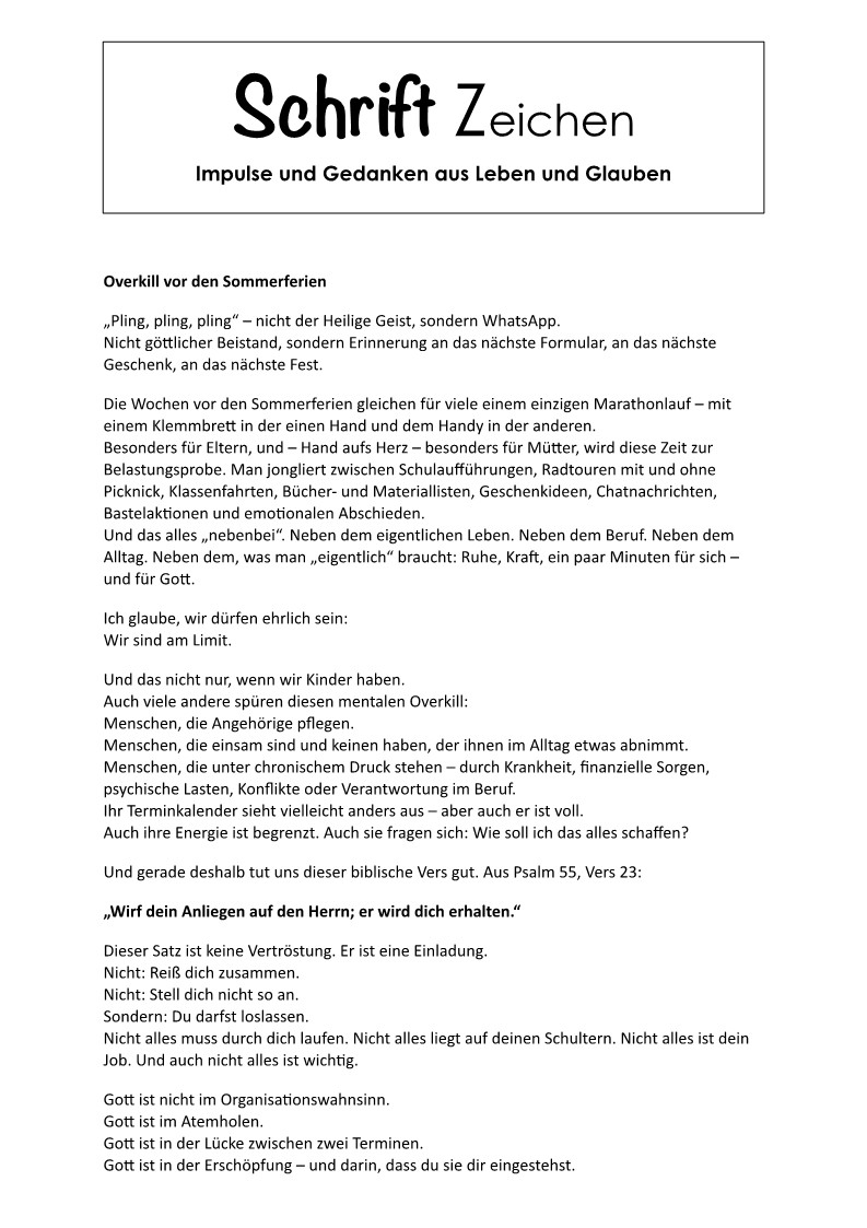 Schriftzeichen, 202507, Overkill vor den Sommerferien_1